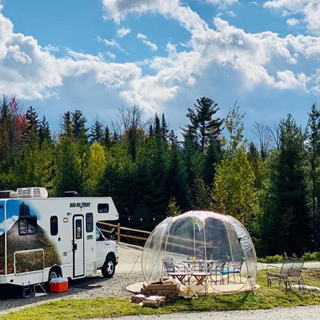 𝐀𝐥𝐯𝐚𝐧𝐭𝐨𝐫 ® Clear Bubble Tent Pop Up Gazebo 𝗖𝗟𝗘𝗔𝗥 𝗧𝗘𝗡𝗧™ - Large Oversize Weather Proof Pod - Cold Protection Camping Tent - Winter Tent Beige