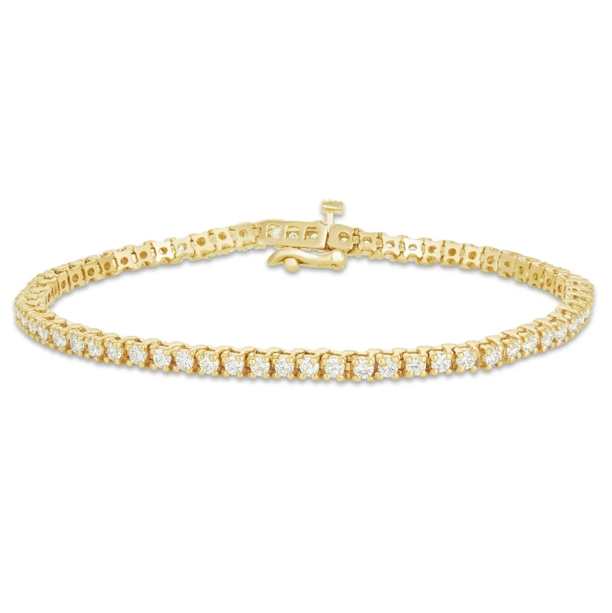 14K Gold 2.67ct 2.2mm Diamond Tennis Bracelet