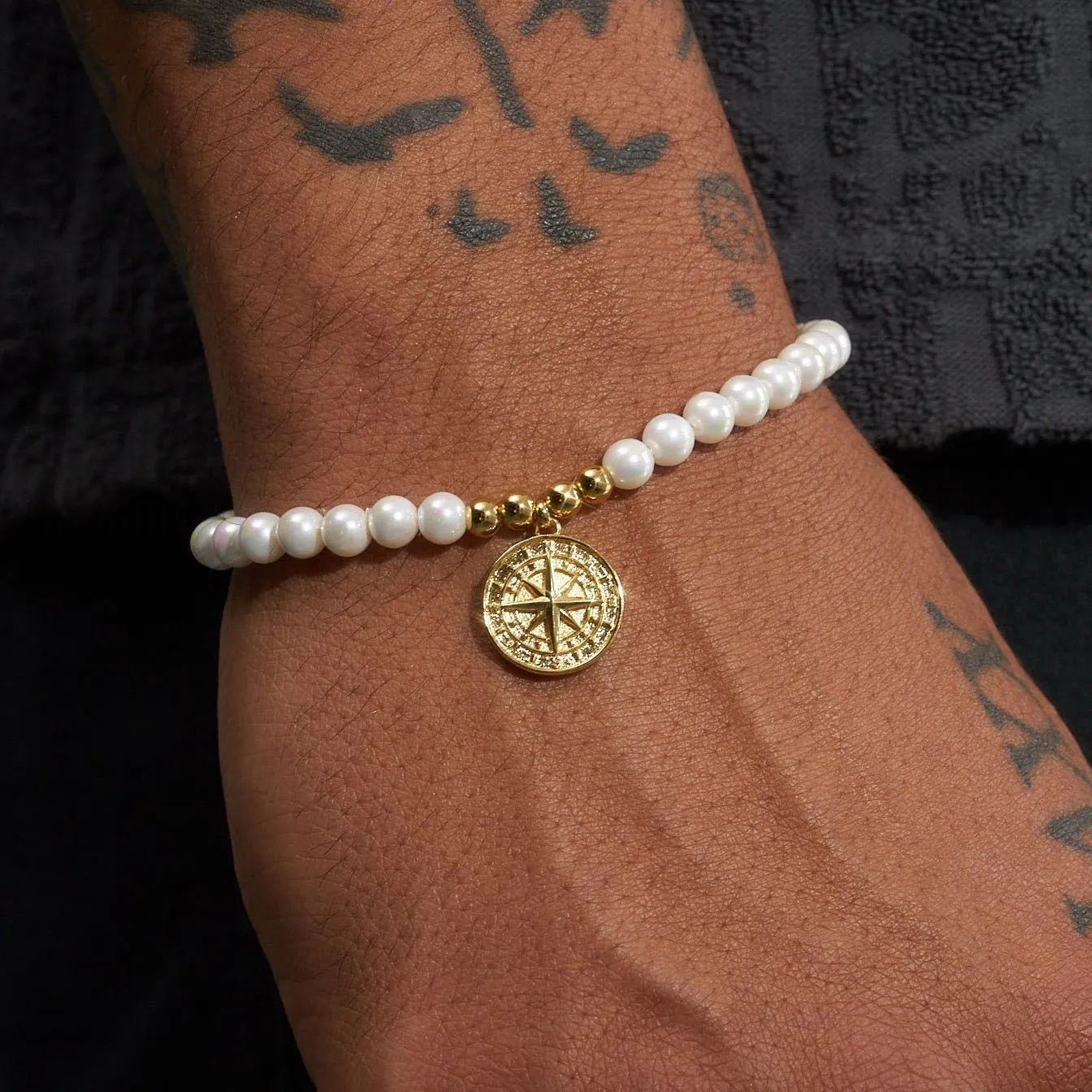 5mm Compass Pearl Bracelet