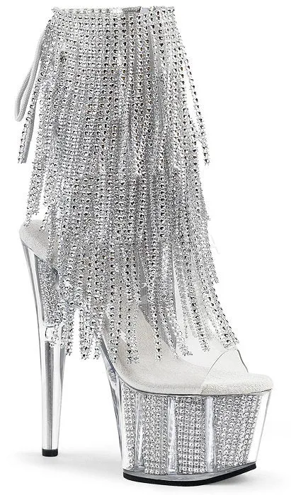 7" Heel Open Toe Fringe Ankle Boot (ADORE-1017SRS)