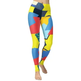 90s Color Block Yoga Leggings