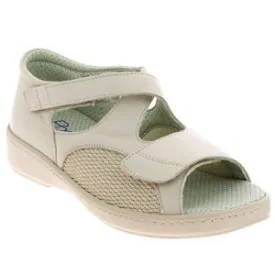 Awell Beige Leather Orthopedic Diabetic Edema Sandal