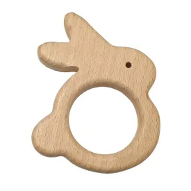 Baby Beißring Hase aus Holz