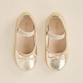 Ballet Flats | Metallic Ecru