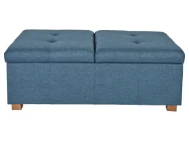 Blue Double Storage Ottoman