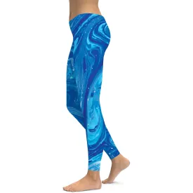 Blue Swirl Leggings