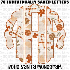 Boho Santa Monogram