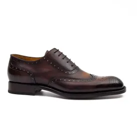 Brown Oxford Brogue Shoes for Men