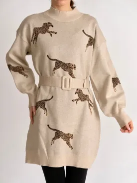 CHEETAH DRESS (BEIGE)