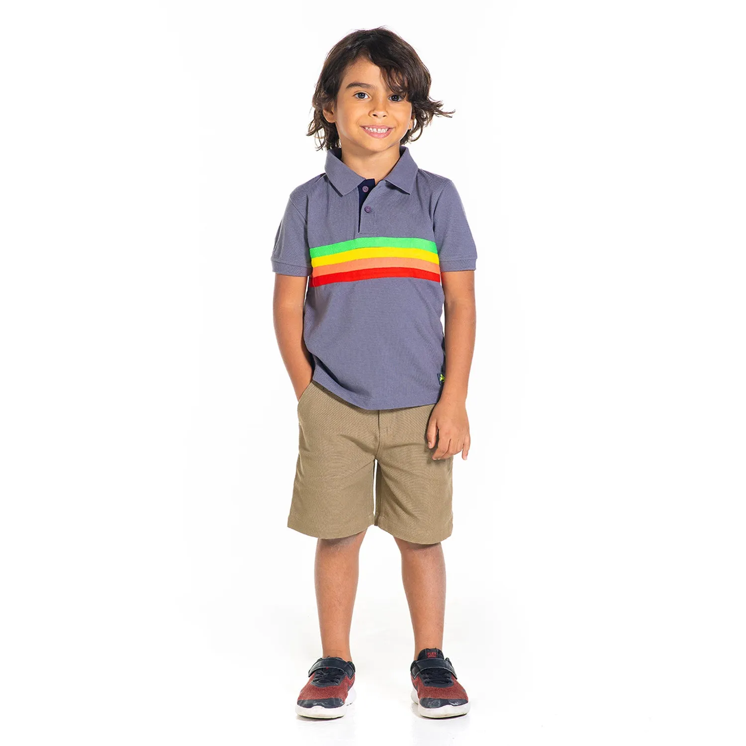 Colorful Striped Polo Shirt