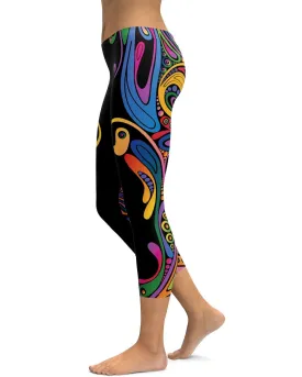 Colorful Swirl Capris