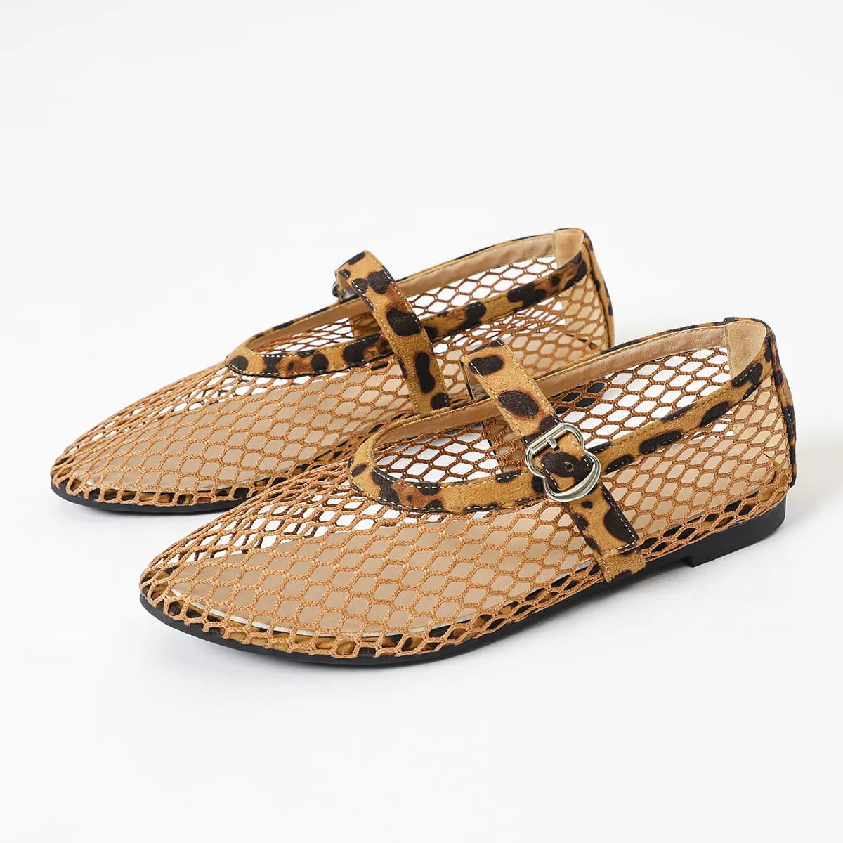 Dbeck® Breezy: Hollow Mesh Flat Mary Jane Flats for Women