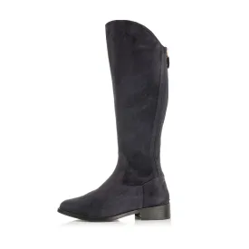 Eddie - Extra-Wide Fit Knee High Boots - Navy Nubuck Suede