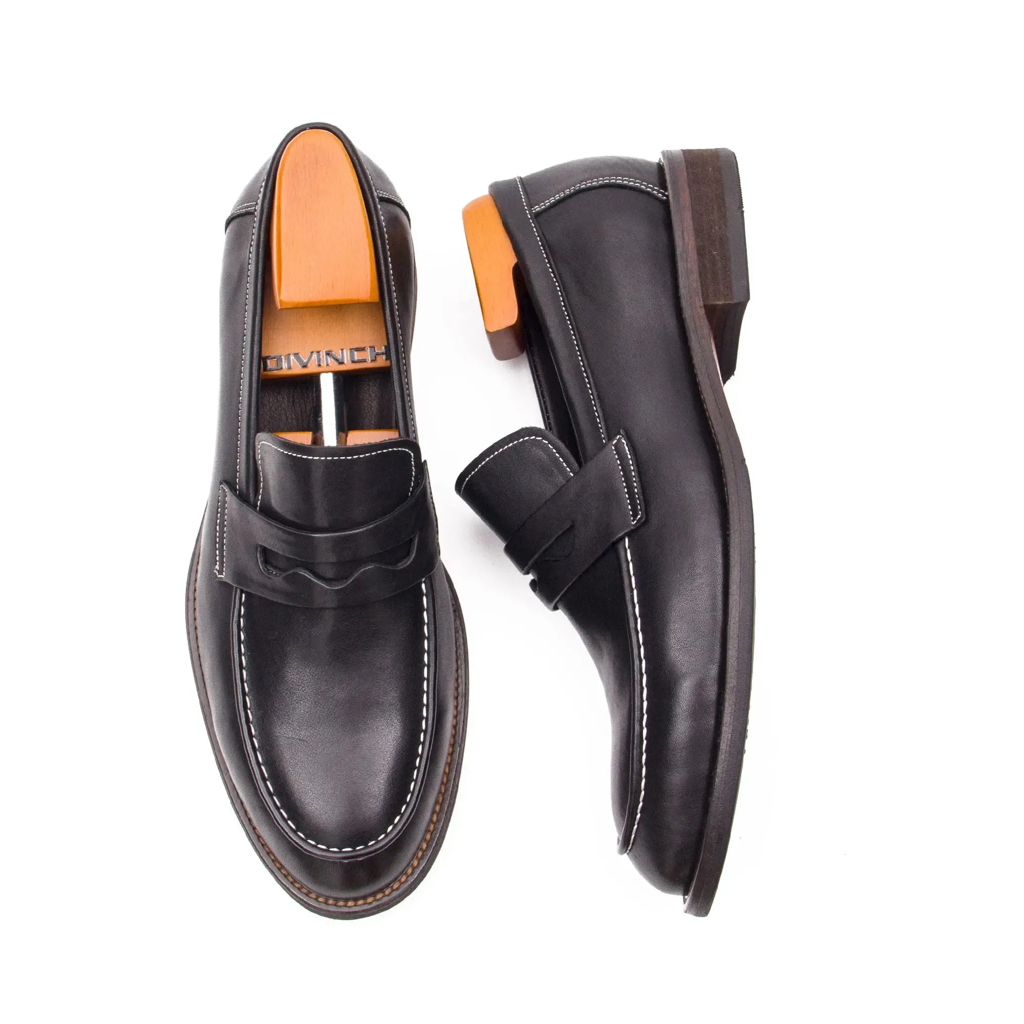 Hand Washed Leather LOAFERS Shoes 23098