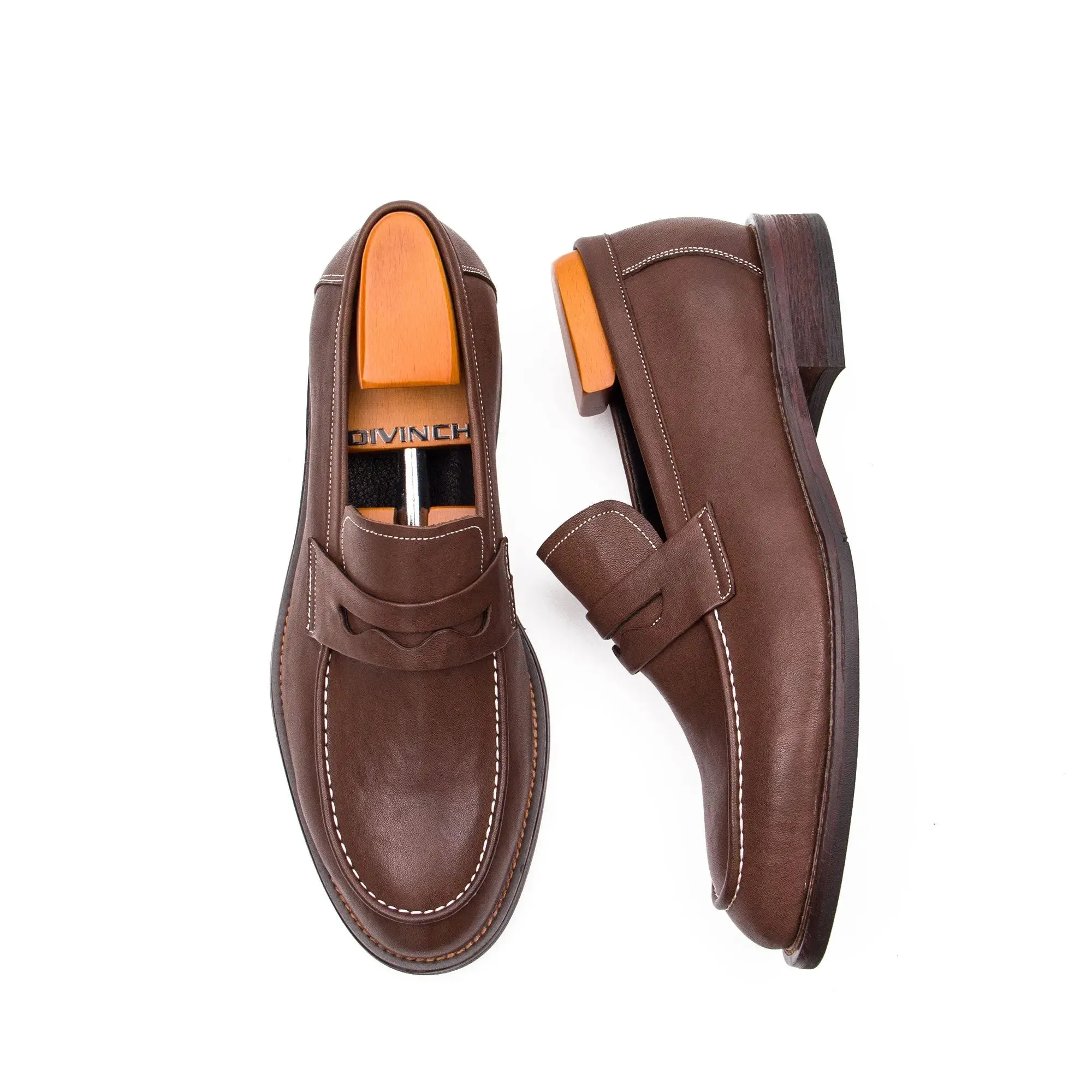 Hand Washed Leather LOAFERS Shoes 23098