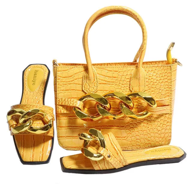 Italian Designer Shoes Bags Matching Set Party Wedding Fashion Shoes