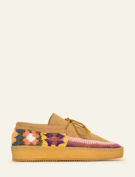 Komo Crochet Moccasin Saffron Suede