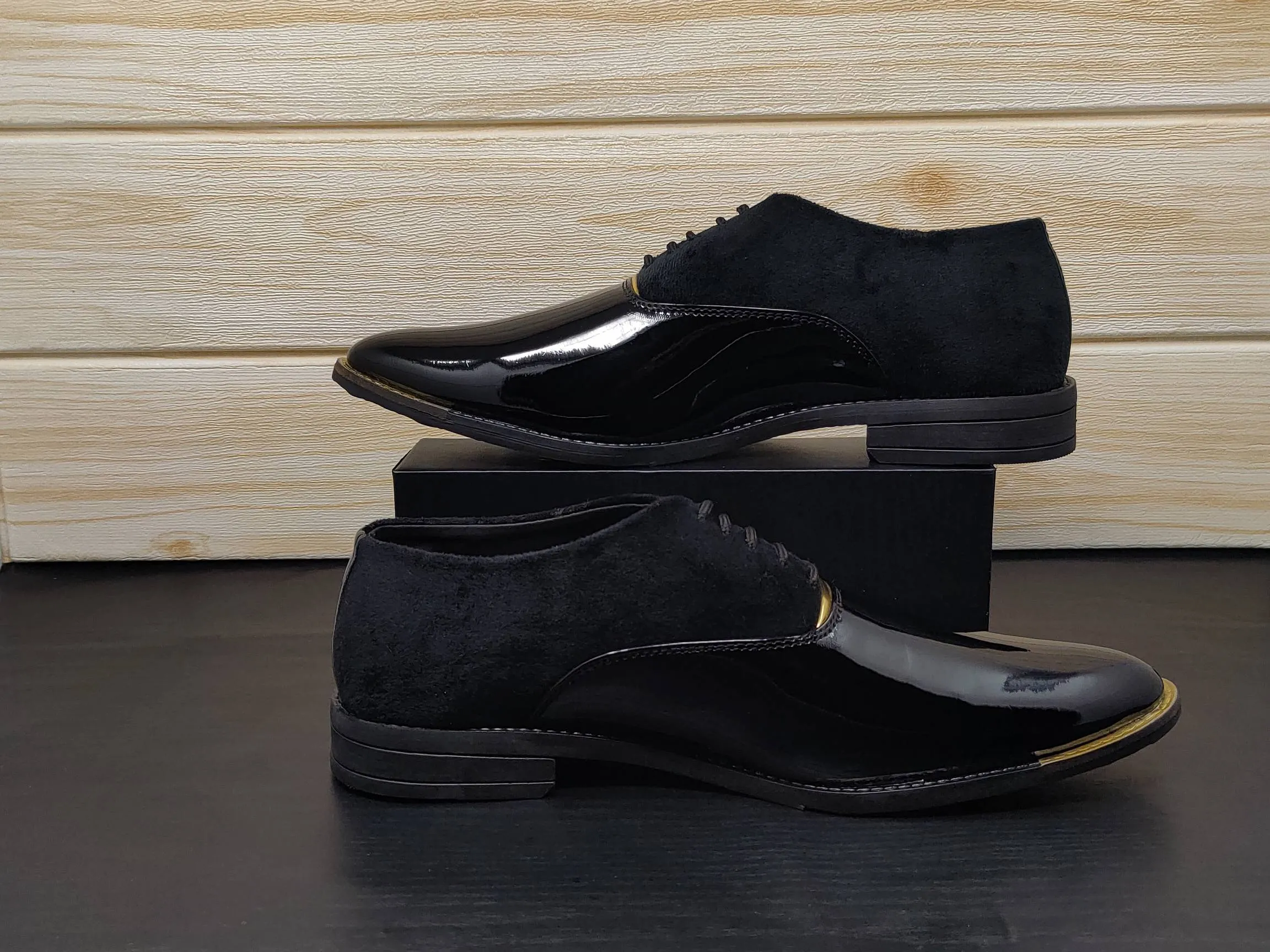 Men's Dark Black Oxford Shoes for Wedding and Partywear-JonasParamount