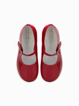 Red Patent Girl Mary Jane Shoes