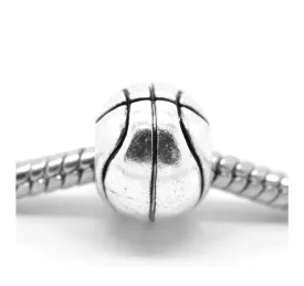 Silver Basketball Charm