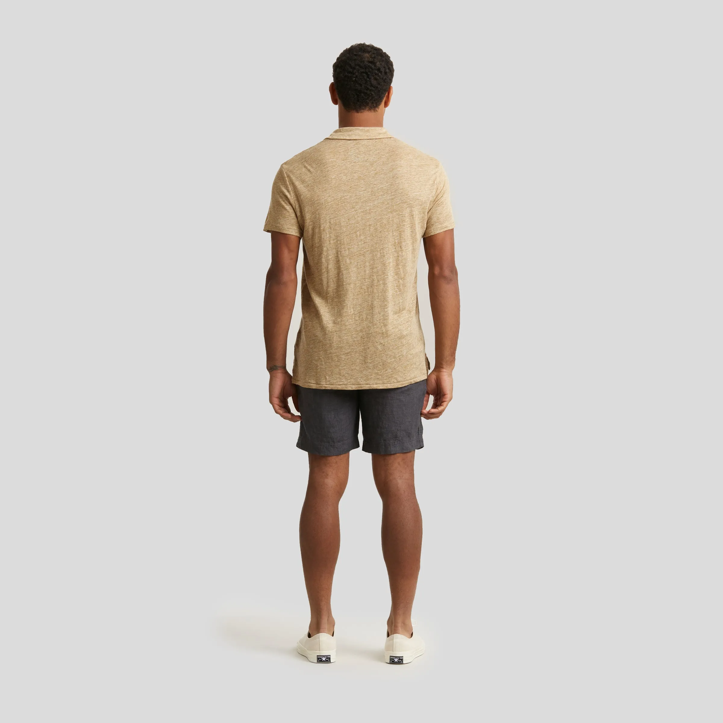 Soldano Linen Polo - Gold (Final Sale)