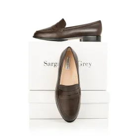 Sylvie Extra-Wide Fit Loafers  - Brown Leather