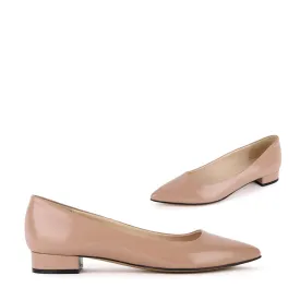 *UK size 2 - ARI- beige leather, 2cm heels