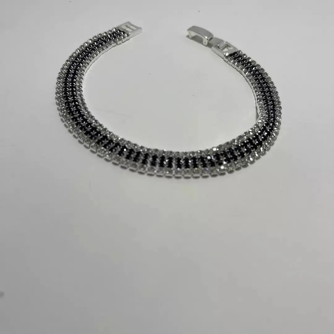 Wide Crystal Sparkling Tennis Bracelet